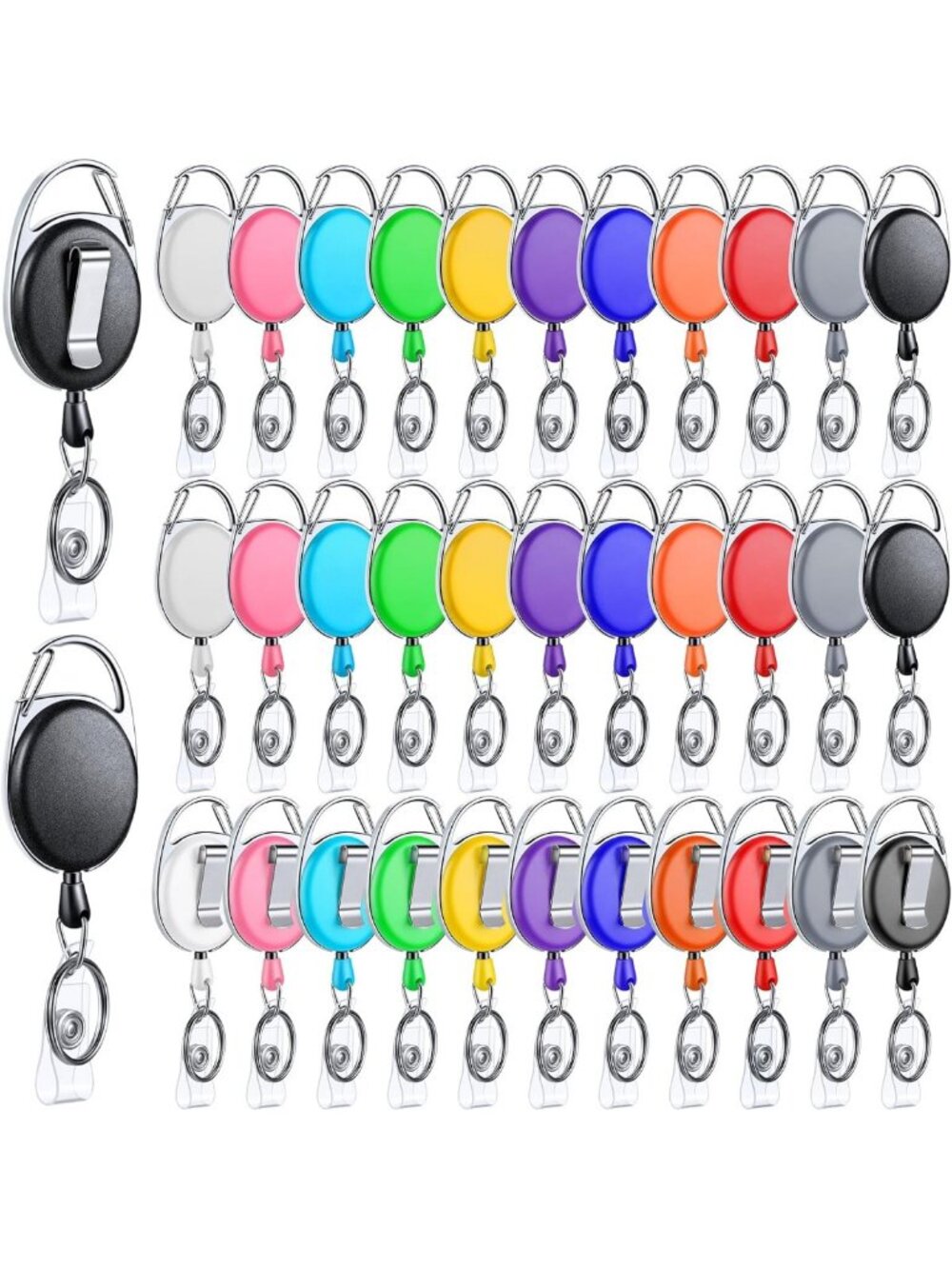 150 Pcs Retractable Badge Holders with Clip - Vivid Colors, Durable & Stylish